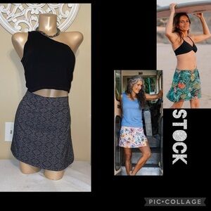 Ripskirt womens skirt Medium 8 10 wrap quick dry outdoor beach pool Velcro black